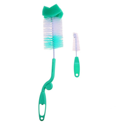 2pcs/set Baby Bottle Brush Nipple Brush 360-degree Rotating Head Cleaning Sponge Cup Brush Kit Color by random 2pcs/set Baby Bottle Brush Nipple Brush 360-degree Rotating Head Cleaning Sponge Cup Brush Kit Color by random