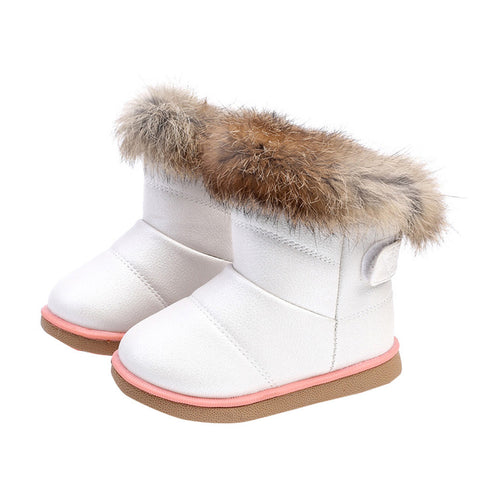 Cotton Winter Baby Boys Girls Child Leather Shoes Martin Boot Warm Shoes Rabbit thick snow boots Cotton Winter Baby Boys Girls Child Leather Shoes Martin Boot Warm Shoes Rabbit thick snow boots