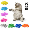 20pcs Soft Cat Nail Caps / Cat Nail Cover / Paw Claw / Pet Silicon Nail Protector with free Glue and Applictor /Size XS S M L - maciej-store