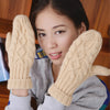 2016 Fashion Gloves Women Mittens Womens Warm Winter knitted Cashmere Twisted Warm Gloves Guantes Mujer - maciej-store