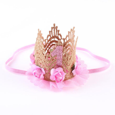 Princess Girl Head Accessories 2016 Baby Newborn Hairband Baby Hair Band Elastic Flower Crown Headwear #LSW - maciej-store