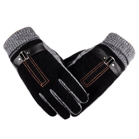 2016 Winter Warm Non-slip Mens Thicken Gloves Outdoor Mittens Driving Skiing Hiking Cycling Golf Hunting Gloves 2 Colors