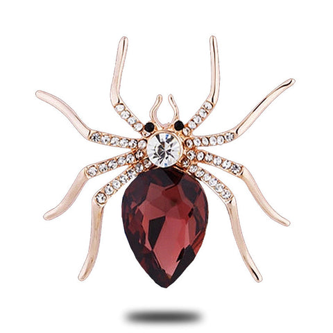 2016 Popular Cute Big Spider Brooch Gold Plated Zircon Crystal Luxury CC  Brooches  For Women Choose Fashion Jewelry Good Gift