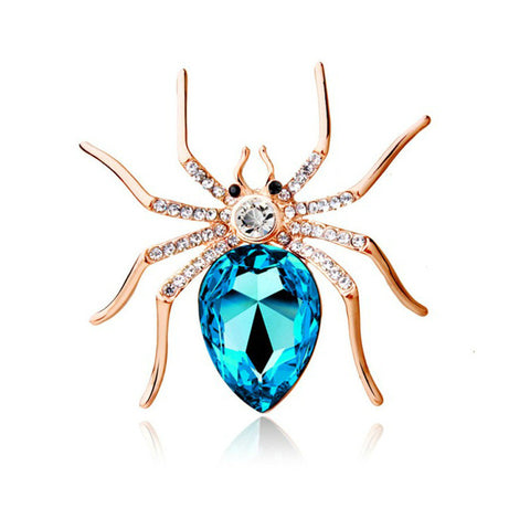 2016 Popular Cute Big Spider Brooch Gold Plated Zircon Crystal Luxury CC  Brooches  For Women Choose Fashion Jewelry Good Gift - maciej-store