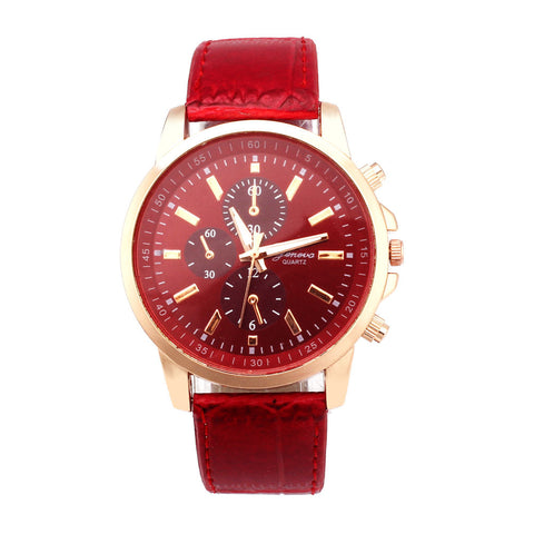 Luxury Geneva - Leather Quartz Watch - maciej-store