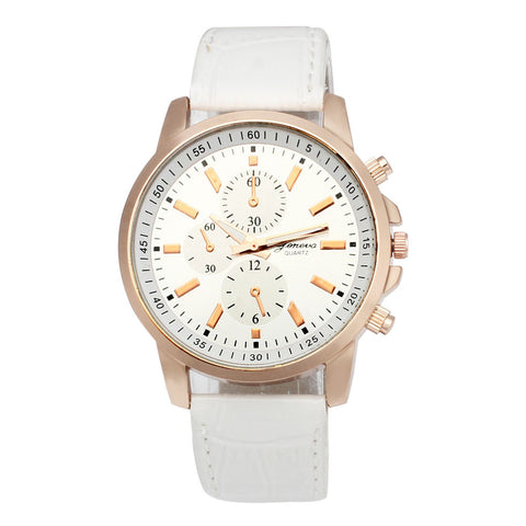 Luxury Geneva - Leather Quartz Watch - maciej-store