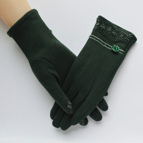 Elegant Touch Screen Cotton Gloves