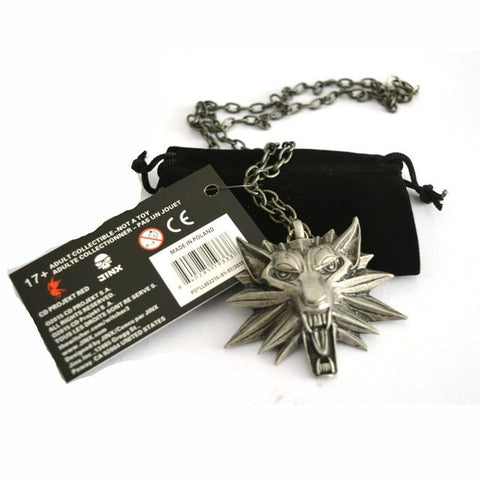 The Witcher 3 Wild Hunt Wolf Head Medallion Necklace - maciej-store