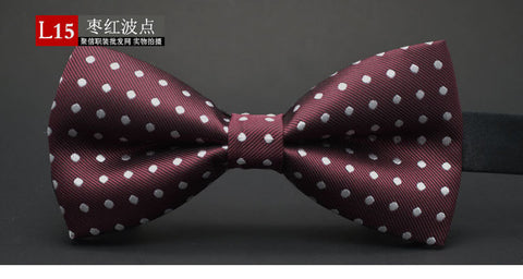 GUSLESON NEW Dot Bow Tie Wedding Bowtie Noeud Papillon Boys & Girls Polyester Silk Pajaritas Cravat Bowties Female Male Neckwear - maciej-store