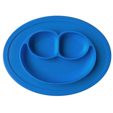 1PC 3 Grids Silicone kids baby Diner portable Dish bowl plates tray for Children Training Plate Baby Placemat Infant Tableware