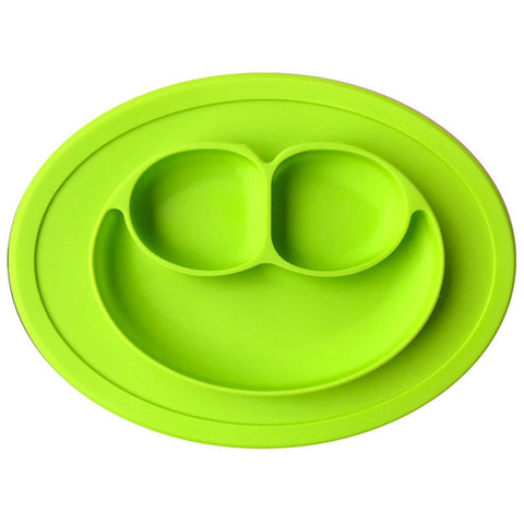 1PC 3 Grids Silicone kids baby Diner portable Dish bowl plates tray for Children Training Plate Baby Placemat Infant Tableware - maciej-store