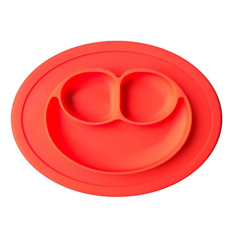 1PC 3 Grids Silicone kids baby Diner portable Dish bowl plates tray for Children Training Plate Baby Placemat Infant Tableware - maciej-store