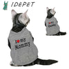 Cute Cat Clothes Cotton Shirt Clothes For Cats Spring Summer Costume Pet Clothing Vest For Cats Love Mommy Daddy Clothes S1 - maciej-store