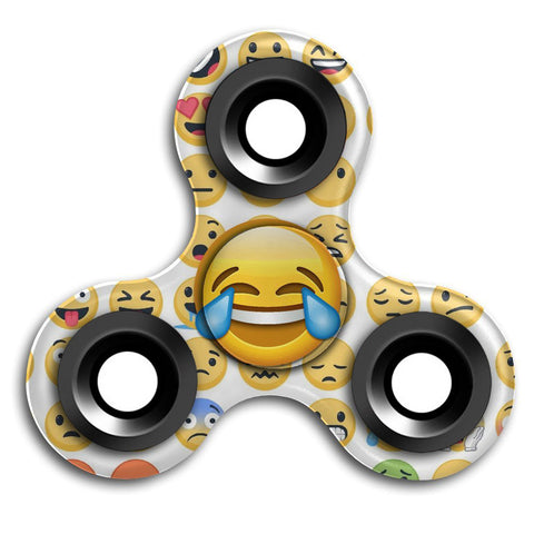 Fidget  Spinner Emoji Finger spinner toy Fidget Assorted Hand Tri-Spinner Stress Relief Manipulative Play Toy