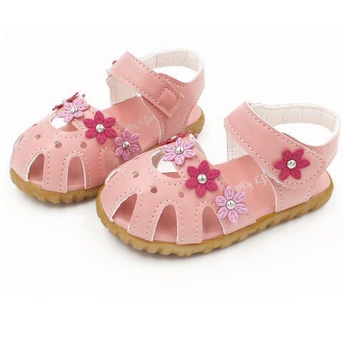 Girls shoes sandals summer 2017 Children Fashion Causal Flat Flower Soft Bottom Girls Sandal Shoes Children's shoes sandals kids