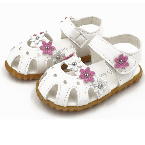 Girls shoes sandals summer 2017 Children Fashion Causal Flat Flower Soft Bottom Girls Sandal Shoes Children's shoes sandals kids - maciej-store