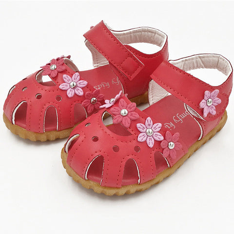 Girls shoes sandals summer 2017 Children Fashion Causal Flat Flower Soft Bottom Girls Sandal Shoes Children's shoes sandals kids - maciej-store