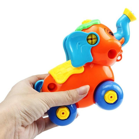 Disassembly Animal Elephant toy Car Design Educational toys for children kids toy Christmas Gift drop shipping