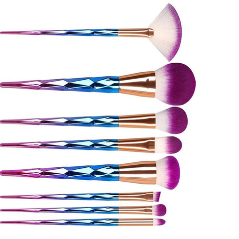 Hot Selling GUJHUI 8PCs Brush Professional  Makeup Brushes Set Cosmetic Complete Eye Kit + Case Brush Makeup Tool Quality High