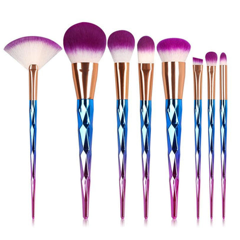 Hot Selling GUJHUI 8PCs Brush Professional  Makeup Brushes Set Cosmetic Complete Eye Kit + Case Brush Makeup Tool Quality High - maciej-store