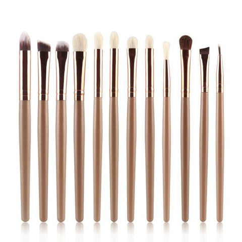 Makeup Brush New 12Pcs Pro Makeup Blush Eyeshadow Blending Set Concealer Cosmetic Make Up Brushes Tool Eyeliner Lip Brushes - maciej-store