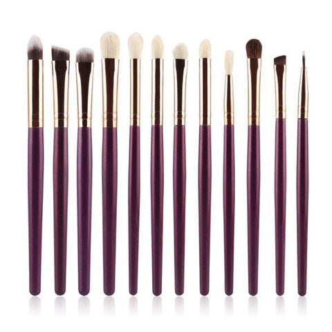 Makeup Brush New 12Pcs Pro Makeup Blush Eyeshadow Blending Set Concealer Cosmetic Make Up Brushes Tool Eyeliner Lip Brushes - maciej-store