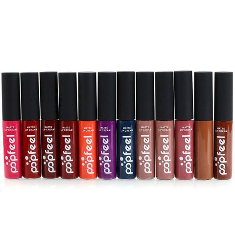 New Waterproof 12 Colors Set Makeup Matte Lipstick Lip Gloss Pencil Beauty Long Lasting Perfect Lip Makeup