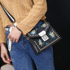 women's shoulder bag Embroidery Flower Leather Handbag crossbody bags for women portefeuille femme #5M - maciej-store