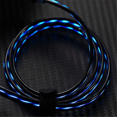 Universal LED Light Micro USB Cable Luminous Micro USB Data Sync Cord For android Xiaomi huawei samsung Charging cables 80cm