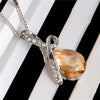 BEST SELLER - Silver Crystal Drop Shape Necklace - maciej-store